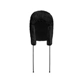 FAUX FUR TRAPPER HAT | OBSIDIAN FLAT ON A WHITE BACKGROUND | FLT