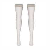 HOSIERY THIGH HIGH STOCKINGS | IVORY LAYS FLAT ON A WHITE BACKGROUND | FLT