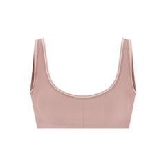 NikeSKIMS RIBBED SEAMLESS MICRO SCOOP BRA | HIMALAYAN/ECRU FLAT ON A WHITE BACKGROUND | FLT