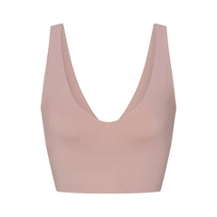 NikeSKIMS MATTE V-NECK BRA TOP | HIMALAYAN FLAT ON A WHITE BACKGROUND | FLT