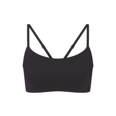 NikeSKIMS MATTE CONTOUR CAMI BRA | OBSIDIAN FLAT ON A WHITE BACKGROUND | FLT