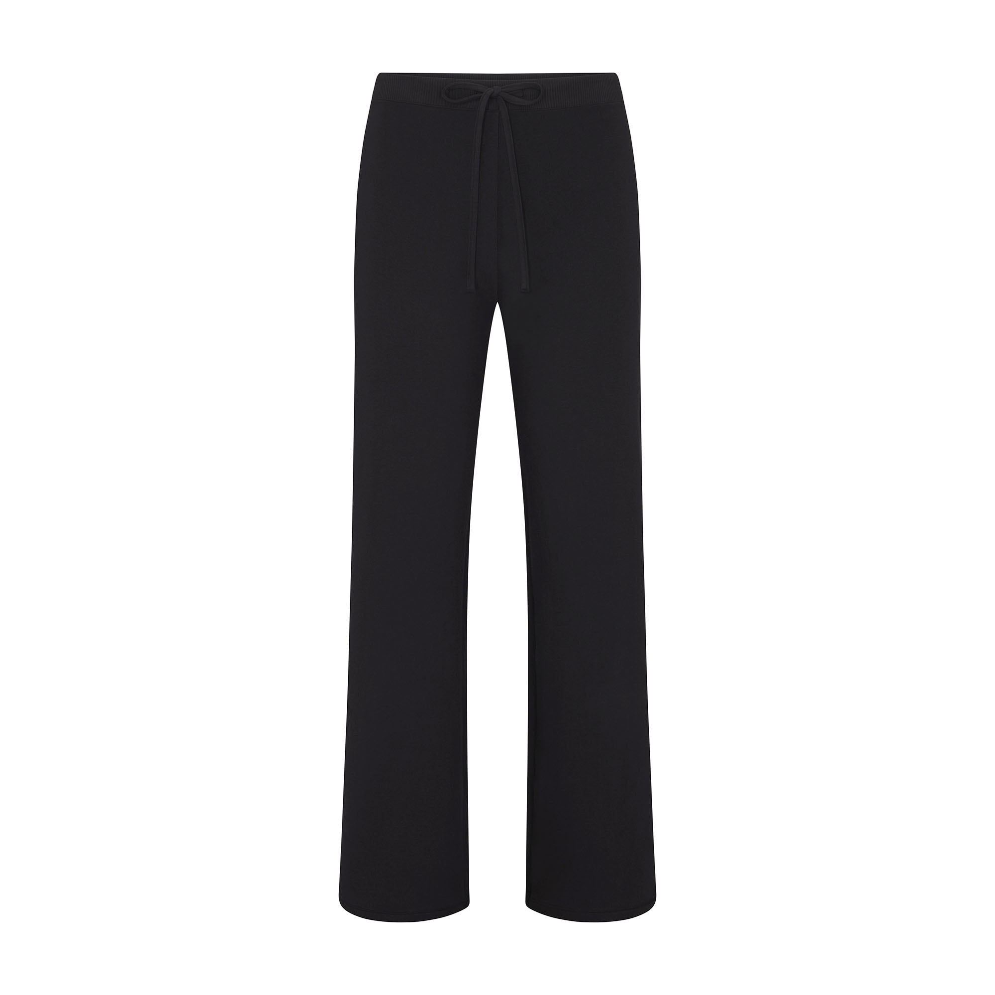 COTTON JERSEY STRAIGHT LEG PANT | SOOT (PANTS, BOTTOMS) LAYS FLAT ON A WHITE BACKGROUND | FLT