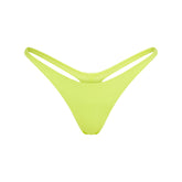 SIGNATURE SWIM THONG BIKINI BOTTOM | SPHENE LAYS FLAT ON A WHITE BACKGROUND | FLT