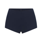 SIGNATURE SWIM SHORT BIKINI BOTTOM | NAVY LAYS FLAT ON A WHITE BACKGROUND | FLT
