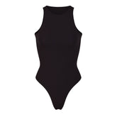 FITS EVERYBODY HIGH NECK BODYSUIT | ONYX (BODYSUITS) LAYS FLAT ON A WHITE BACKGROUND | FLT