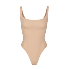 FITS EVERYBODY SQUARE NECK BODYSUIT | CLAY (BODYSUITS) LAYS FLAT ON A WHITE BACKGROUND | FLT