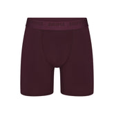 SKIMS STRETCH MENS 5" BOXER BRIEF | CURRANT FLAT ON A WHITE BACKGROUND | FLT