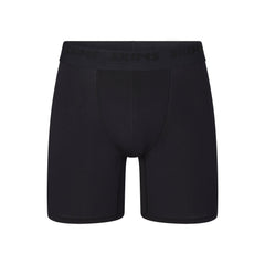SKIMS STRETCH MENS 5" BOXER BRIEF | OBSIDIAN (MENS BOXERS, MENS UNDERWEAR) LAYS FLAT ON A WHITE BACKGROUND | FLT