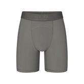 SKIMS SPORT MENS 7" BOXER BRIEF | GUNMETAL (MENS BOXERS, MENS UNDERWEAR) LAYS FLAT ON A WHITE BACKGROUND | FLT
