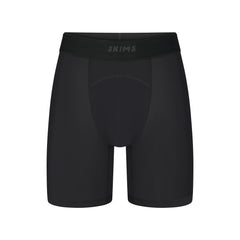 SKIMS SPORT MENS 7" BOXER BRIEF | OBSIDIAN (MENS BOXERS, MENS UNDERWEAR) LAYS FLAT ON A WHITE BACKGROUND | FLT