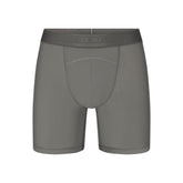SKIMS SPORT MENS 5" BOXER BRIEF | GUNMETAL (MENS BOXERS, MENS UNDERWEAR) LAYS FLAT ON A WHITE BACKGROUND | FLT