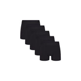 SKIMS STRETCH MENS 3" BOXER BRIEF 5-PACK | OBSIDIAN (MENS BOXERS) FLAT ON A WHITE BACKGROUND | FLT | FOCUS: 0.0, 1.0, 0.9