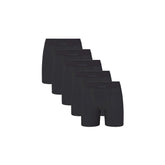 SKIMS COTTON MENS 5" BOXER BRIEF 5-PACK | ONYX (MENS BOXERS) FLAT ON A WHITE BACKGROUND | FLT | FOCUS: 0.0, 1.0, 0.9