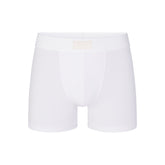 SKIMS COTTON MENS 3" BOXER BRIEF | CHALK (MENS BOXERS, MENS UNDERWEAR) LAYS FLAT ON A WHITE BACKGROUND | FLT