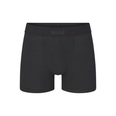 SKIMS COTTON MENS 3" BOXER BRIEF | ONYX (MENS BOXERS, MENS UNDERWEAR) LAYS FLAT ON A WHITE BACKGROUND | FLT