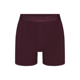 SKIMS STRETCH MENS KNIT BOXER | CURRANT FLAT ON A WHITE BACKGROUND | FLT