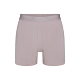 SKIMS STRETCH MENS KNIT BOXER | OYSTER FLAT ON A WHITE BACKGROUND | FLT