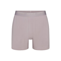SKIMS STRETCH MENS KNIT BOXER | OYSTER FLAT ON A WHITE BACKGROUND | FLT