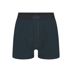 SKIMS COTTON MENS KNIT BOXER | VERDANT FLAT ON A WHITE BACKGROUND | FLT
