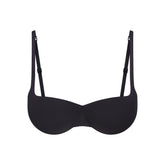SKIMS ULTIMATE BALCONETTE PUSH-UP BRA | ONYX FLAT ON A WHITE BACKGROUND | FLT | FLT