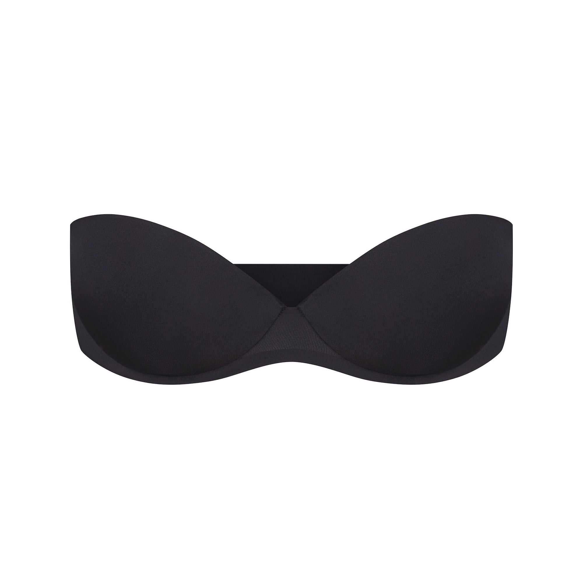 SKIMS ULTIMATE BRA STRAPLESS PUSH-UP BRA | ONYX (PUSH-UP BRAS) LAYS FLAT ON A WHITE BACKGROUND | FLT