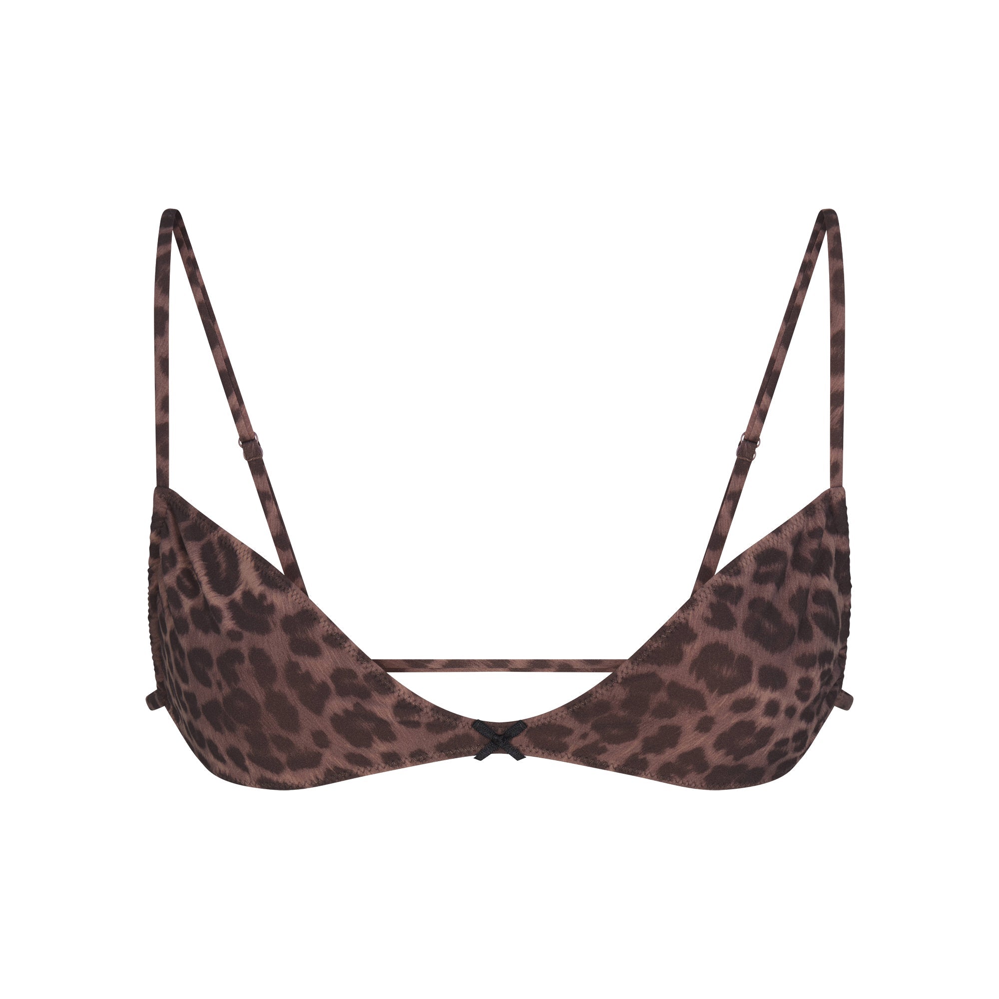 FITS EVERYBODY MICRO BANDEAU | UMBER LEOPARD PRINT FLAT ON A WHITE BACKGROUND | FLT