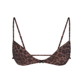 FITS EVERYBODY MICRO BANDEAU | UMBER LEOPARD PRINT FLAT ON A WHITE BACKGROUND | FLT