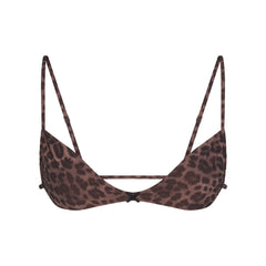 FITS EVERYBODY MICRO BANDEAU | UMBER LEOPARD PRINT FLAT ON A WHITE BACKGROUND | FLT