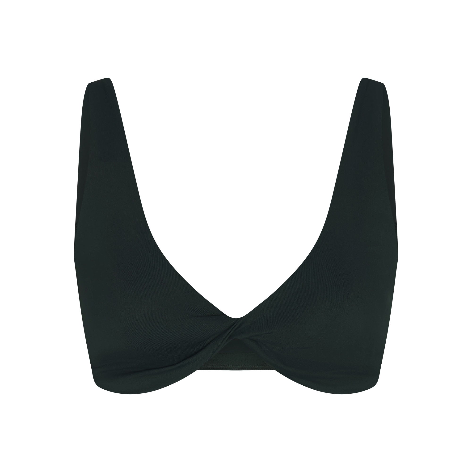 NikeSKIMS MATTE TWIST-FRONT BRA | DARK TEAL FLAT ON A WHITE BACKGROUND | FLT