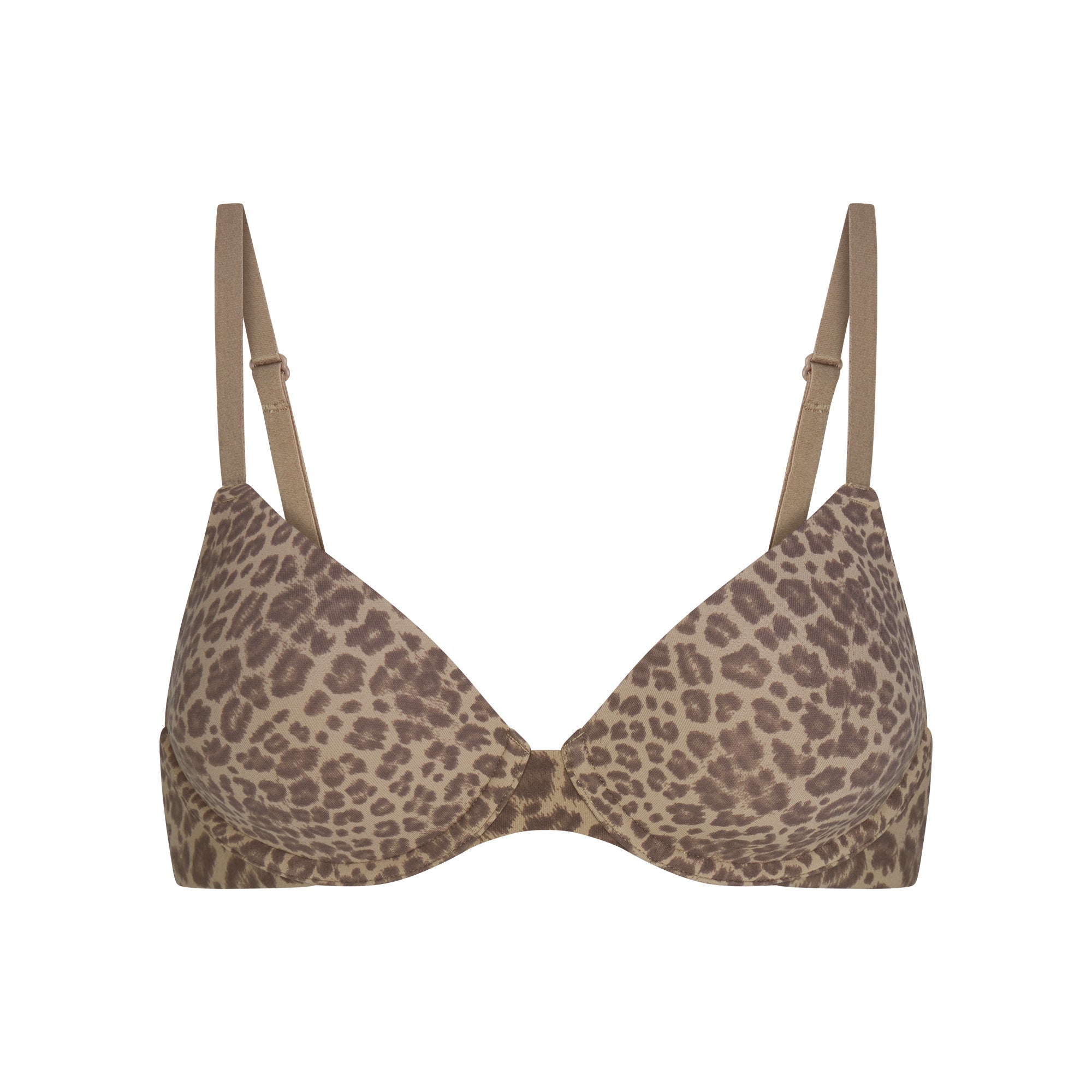 FITS EVERYBODY TRIANGLE BRALETTE | DESERT LEOPARD INK PRINT & LAYS FLAT ON A WHITE BACKGROUND | FLT