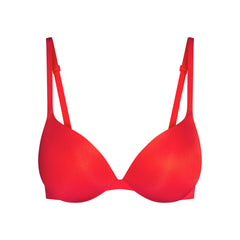 SKIMS ULTIMATE TEARDROP PUSH-UP BRA | POPPY FLAT ON A WHITE BACKGROUND | FLT