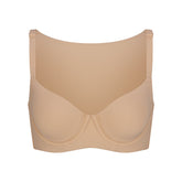 FITS EVERYBODY BACK SMOOTHING FULL COVERAGE BRA | CLAY (FULL COVERAGE BRAS) FLAT ON A WHITE BACKGROUND | FLT