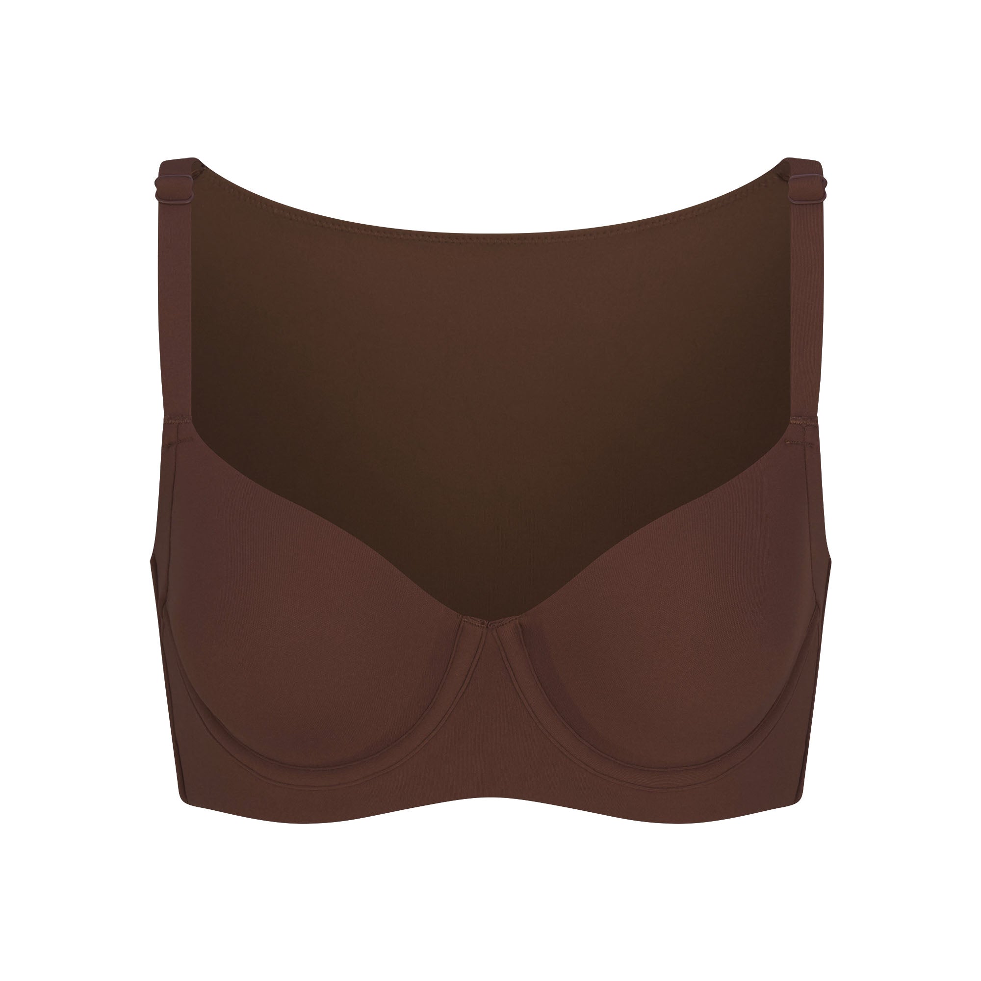 FITS EVERYBODY BACK SMOOTHING FULL COVERAGE BRA | COCOA (FULL COVERAGE BRAS) FLAT ON A WHITE BACKGROUND | FLT