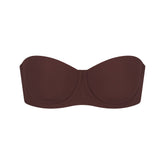 FITS EVERYBODY STRAPLESS BRA | COCOA (STRAPLESS BRAS) LAYS FLAT ON A WHITE BACKGROUND | FLT