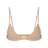 EVERYDAY COTTON TRIANGLE BRALETTE | CLAY HEATHER FLAT ON A WHITE BACKGROUND | FLT
