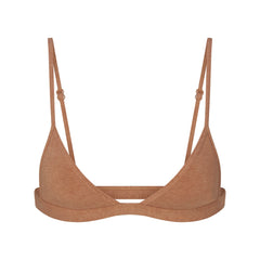 EVERYDAY COTTON TRIANGLE BRALETTE | SIENNA HEATHER FLAT ON A WHITE BACKGROUND | FLT