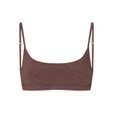 EVERYDAY COTTON SCOOP BRALETTE | COCOA HEATHER FLAT ON A WHITE BACKGROUND | FLT