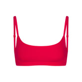 EVERYDAY COTTON SCOOP BRALETTE | CARMINE FLAT ON A WHITE BACKGROUND | FLT