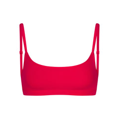 EVERYDAY COTTON SCOOP BRALETTE | CARMINE FLAT ON A WHITE BACKGROUND | FLT