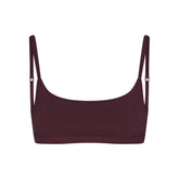 EVERYDAY COTTON SCOOP BRALETTE | CURRANT FLAT ON A WHITE BACKGROUND | FLT