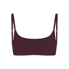 EVERYDAY COTTON SCOOP BRALETTE | CURRANT FLAT ON A WHITE BACKGROUND | FLT