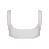 RAW EDGE COTTON MICRO SCOOP BRALETTE | SNOW FLAT ON A WHITE BACKGROUND | FLT