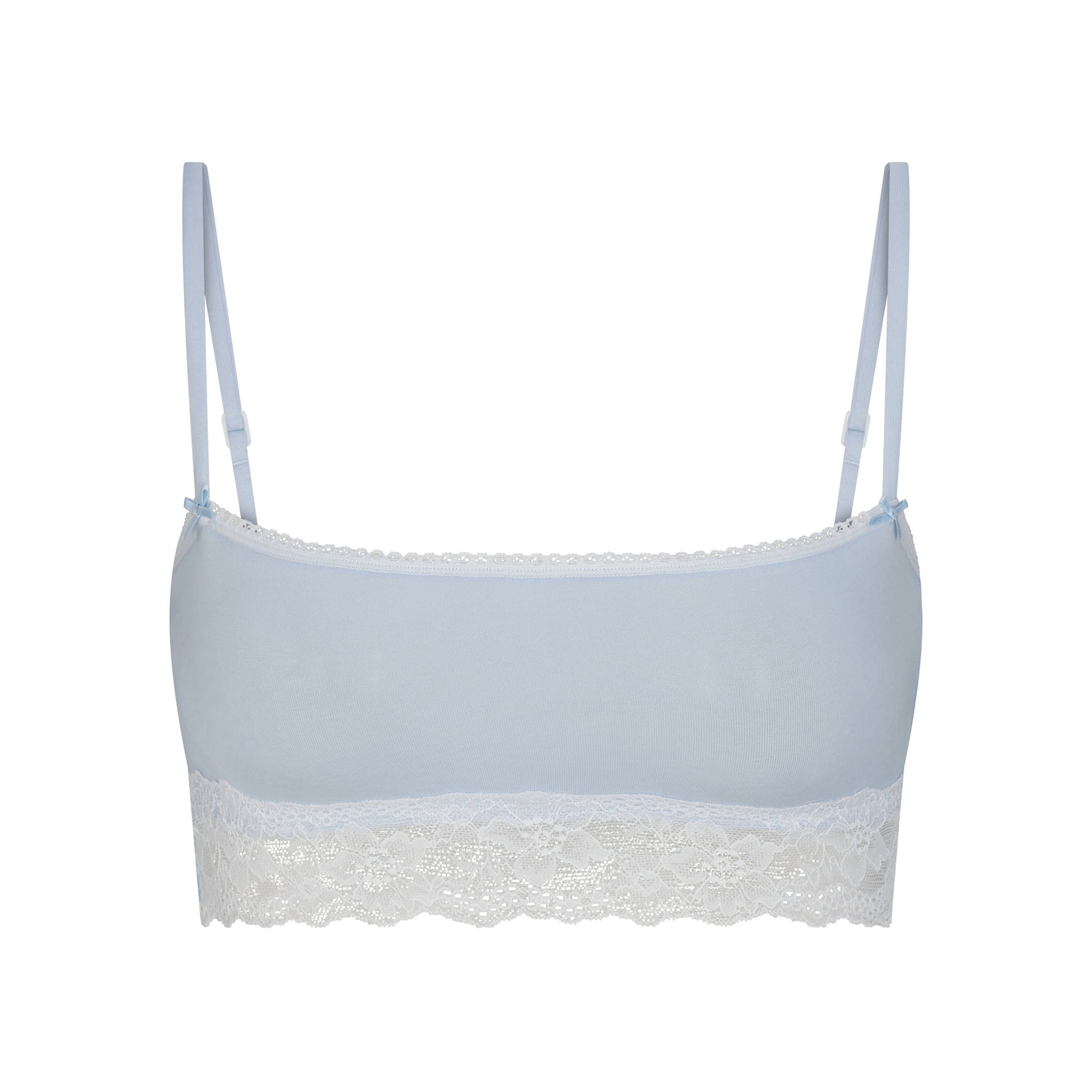 LIGHTWEIGHT COTTON STRAIGHT NECK BRALETTE | AIRSPACE FLAT ON A WHITE BACKGROUND | FLT