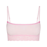LIGHTWEIGHT COTTON STRAIGHT NECK BRALETTE | CHERRY BLOSSOM TONAL FLAT ON A WHITE BACKGROUND | FLT