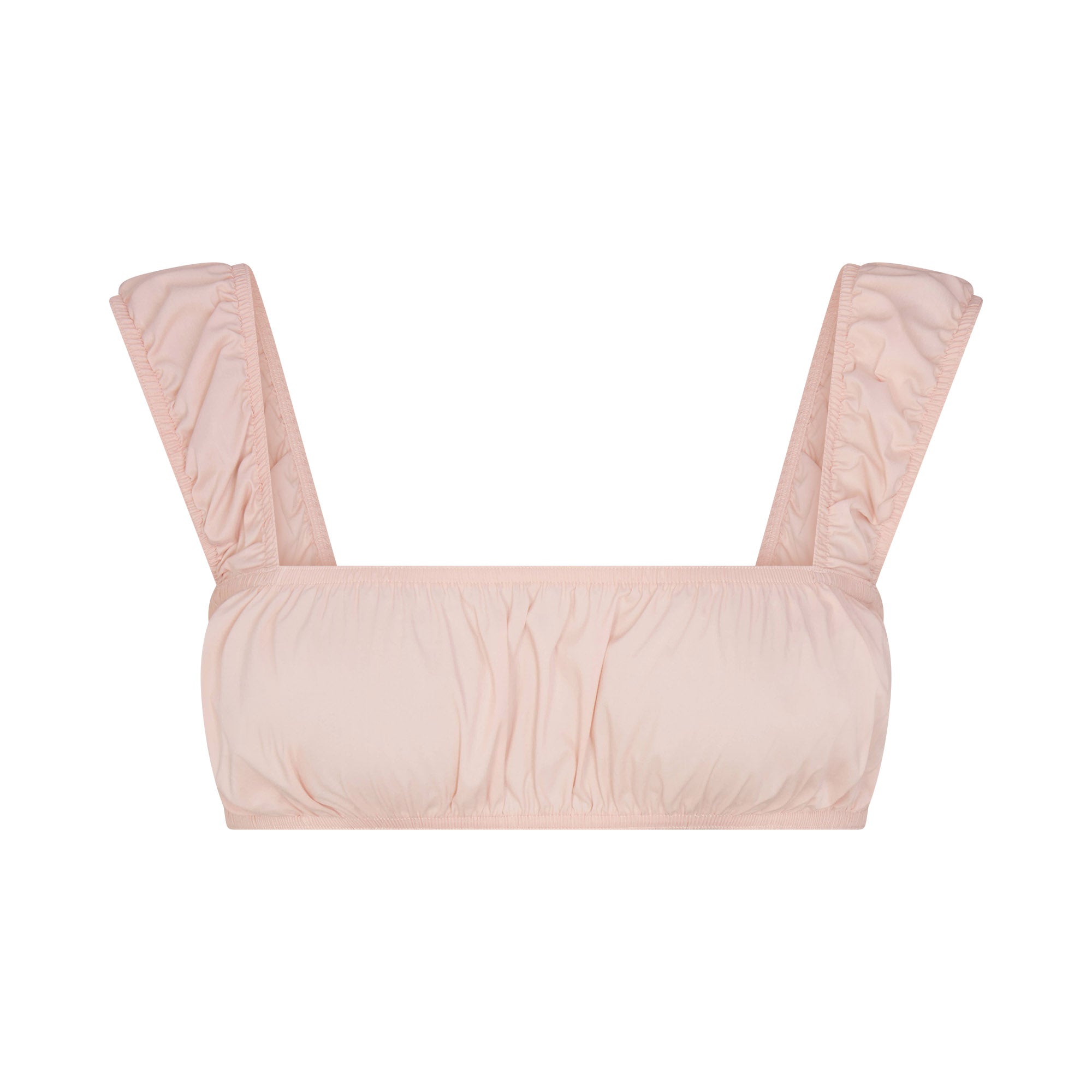 COTTON POPLIN BRALETTE | DUSTY PINK FLAT ON A WHITE BACKGROUND | FLT