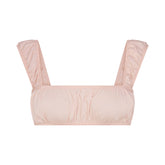 COTTON POPLIN BRALETTE | DUSTY PINK FLAT ON A WHITE BACKGROUND | FLT
