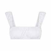 COTTON POPLIN BRALETTE | SNOW FLAT ON A WHITE BACKGROUND | FLT