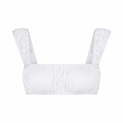 COTTON POPLIN BRALETTE | SNOW FLAT ON A WHITE BACKGROUND | FLT