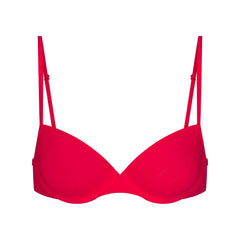 EVERYDAY COTTON T-SHIRT BRA | CARMINE FLAT ON A WHITE BACKGROUND | FLT