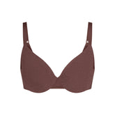 EVERYDAY COTTON FULL COVERAGE BRA | COCOA HEATHER FLAT ON A WHITE BACKGROUND | FLT
